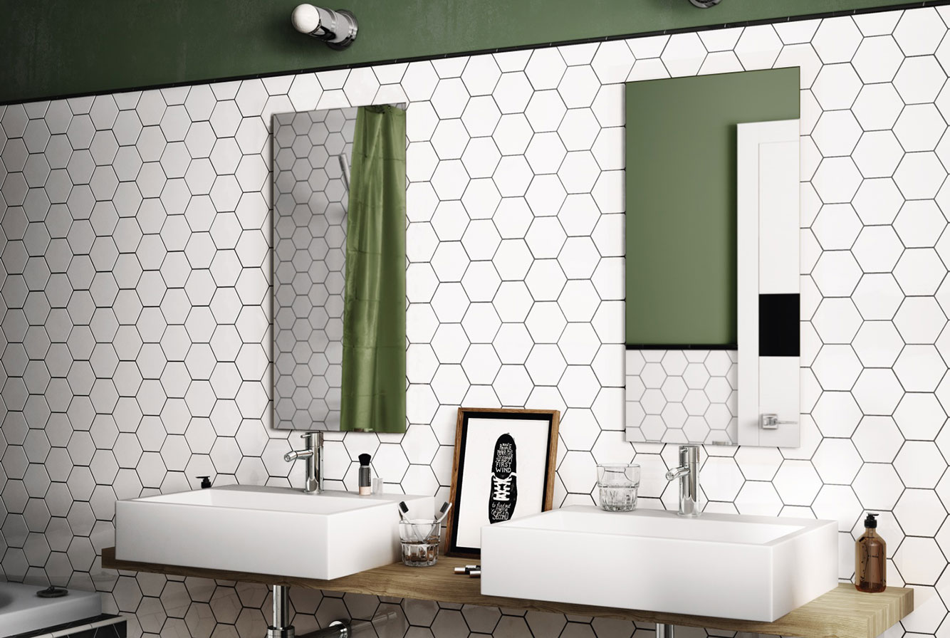 SCALE HEXAGON WHITE / BLACK